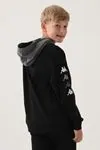 7-16 Yaş KAPPA Erkek Çocuk Sweatshirt -Siyah