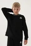 7-16 Yaş KAPPA Erkek Çocuk Sweatshirt -Siyah