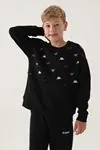 7-16 Yaş KAPPA Erkek Çocuk Sweat -Siyah-