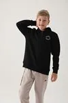 7-16 Yaş KAPPA Erkek Çocuk Sweatshırt -Siyah-