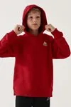 7-16 Yaş KAPPA Erkek Çocuk Sweatshirt -Kırmızı