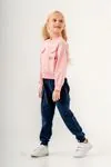 7-10 Yaş Happy Smıle Kız Çocuk Eşofman Takım -Pembe-