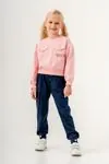 7-10 Yaş Happy Smıle Kız Çocuk Eşofman Takım -Pembe-
