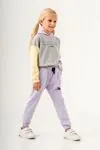 7-10 Yaş Gırls Dancing Kız Çocuk Eşofman Takım -Lila