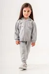 9-24 Ay Unıcornn Magic Kız Bebek Hırkalı Takım -Gri-