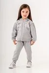 9-24 Ay Unıcornn Magic Kız Bebek Hırkalı Takım -Gri-