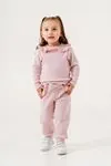 1-9 Yaş Firuze Cotto Kız Çocuk Takım -Pembe-