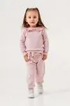 1-9 Yaş Firuze Cotto Kız Çocuk Takım -Pembe-
