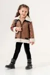 4-7 Yaş Zarala Design Kız Çocuk 3'Lü Takım -İçi Caremel-