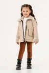 4-7 Yaş Cool Designer Kız Çocuk 3'Lü Takım -Latte-
