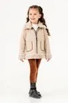 4-7 Yaş Cool Designer Kız Çocuk 3'Lü Takım -Latte-