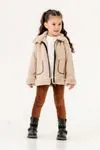 4-7 Yaş Cool Designer Kız Çocuk 3'Lü Takım -Latte-