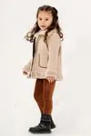 4-7 Yaş Cool Designer Kız Çocuk 3'Lü Takım -Latte-