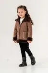 4-7 Yaş Cool Designer Kız Çocuk 3'Lü Takım -Tatlı Kahve-