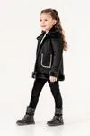 4-7 Yaş Cool Designer Kız Çocuk 3'Lü Takım -Siyah