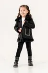 4-7 Yaş Cool Designer Kız Çocuk 3'Lü Takım -Siyah