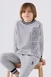 4-15 Yaş Lisanslı Us Polo ASSN Erkek Çocuk Takım -Gri