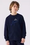 5-16 Yaş KAPPA Erkek Çocuk Sweat -Lacivert-