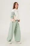 9-15 Yaş Italy Designer Kız Çocuk Eşofman Takım -Modern Yeşil