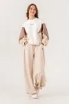 9-15 Yaş Italy Designer Kız Çocuk Eşofman Takım -Latte