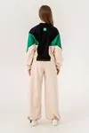 9-15 Yaş Italy Designer Kız Çocuk Eşofman Takım -Benetton Yeşili/Latte-