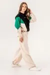 9-15 Yaş Italy Designer Kız Çocuk Eşofman Takım -Benetton Yeşili/Latte-