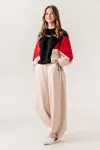 9-15 Yaş Italy Designer Kız Çocuk Eşofman Takım -Kırmızı