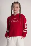 9-14 Yaş Dream Team Kız Çocuk Sweat -Kırmızı
