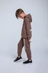 9-14 Yaş GNZ Tokyo Erkek Çocuk Eşofman Takım -Modern Kahve