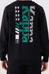 5-16 Yaş KAPPA Erkek Çocuk Sweat -Siyah-