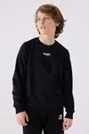 5-16 Yaş KAPPA Erkek Çocuk Sweat -Siyah-