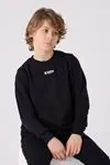 5-16 Yaş KAPPA Erkek Çocuk Sweat -Siyah-