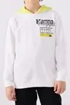 5-16 Yaş KAPPA Erkek Çocuk Sweatshırt- Ekru-