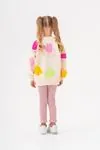 2-5 Yaş Love Colors Kız Çocuk Taytlı Takım -Pudra