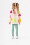 2-5 Yaş Love Colors Kız Çocuk Taytlı Takım -Yeşil