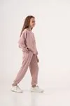 6-9 Yaş Life's Garden Kız Çocuk Eşofman Takım -Pudra