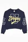 9-14 Yaş Unique Kız Çocuk Sweat -Lacivert