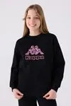 5-16 Yaş KAPPA Kız Çocuk Sweat -Siyah-