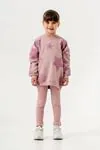 2-5 Yaş Love Star Colors Kız Çocuk Taytlı Takım -Pudra-