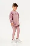 2-5 Yaş Love Star Colors Kız Çocuk Taytlı Takım -Pudra-