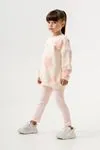 2-5 Yaş Love Star Colors Kız Çocuk Taytlı Takım -Tebeşir-