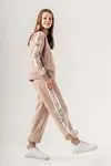9-15 Yaş Ribbon Italy Design Kız Çocuk Takım -Yeşilimsi Özel Latte-