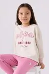 9-15 Yaş Lisanslı Us Polo ASSN Kız Çocuk Takım -Bej-