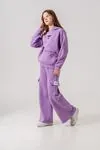 9-15 Yaş Unıque Italy Design Kız Çocuk Takım -Lila-