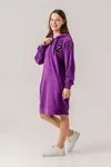 8-15 Yaş Moncelo de Velvet Kız Çocuk Elbise -Mor-