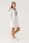 8-15 Yaş Designer Style Kız Çocuk Elbise -Ekru-