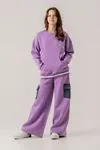 9-15 Yaş Unıque Only Design Kız Çocuk Takım -Lila-