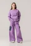 9-15 Yaş Unıque Only Design Kız Çocuk Takım -Lila-