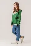 8-15 Yaş Premium Mom Champ Kız Çocuk Takım -Yeşil-