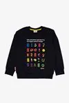 3-10 Yaş Lisanslı Haribo Unısex Çocuk Sweat -Siyah-